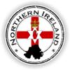 1x North Ireland Round Vinyl Waterproof Sticker - 25cm / 9.8inches view 1