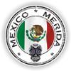 1x Mexico Merida Round Vinyl Waterproof Sticker - 5cm / 2inches view 1