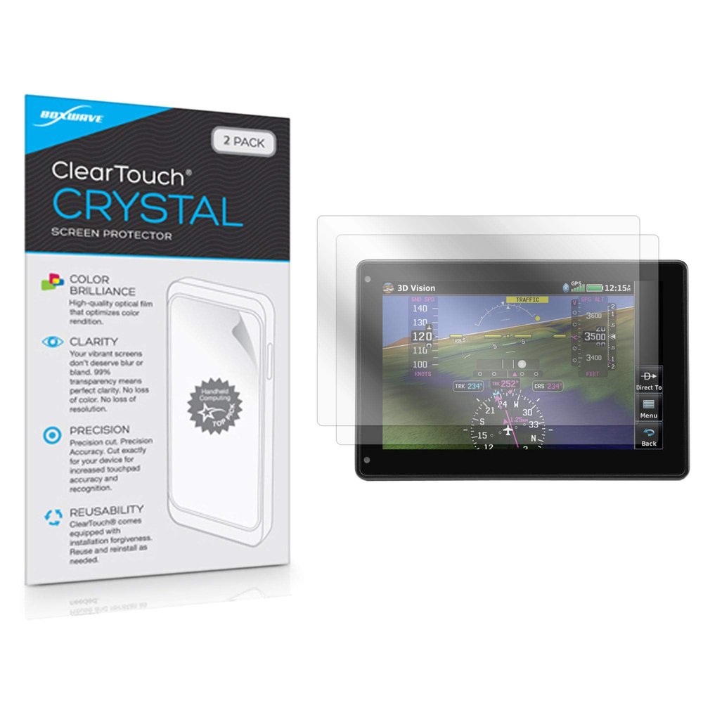 BoxWave Screen Protector Compatible with Garmin Aera 760 - ClearTouch Crystal (2-Pack), HD Film Skin - Shields from Scratches
