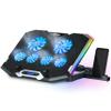 TopMate C11 Laptop Cooling Pad RGB Gaming Notebook Cooler, Laptop Fan Stand Adjustable Height with 6 Quiet Fans and Phone Holder, Computer Chill Mat, for 15.6-17.3 Inch Laptops - Blue LED Light view 1