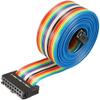 Fielect Rainbow Flat Flexible Cable Flat Ribbon Cable DB9 Female To Female 2.54mm Pitch 9 Pin 0.3m Wire Length 1Pcs view 1
