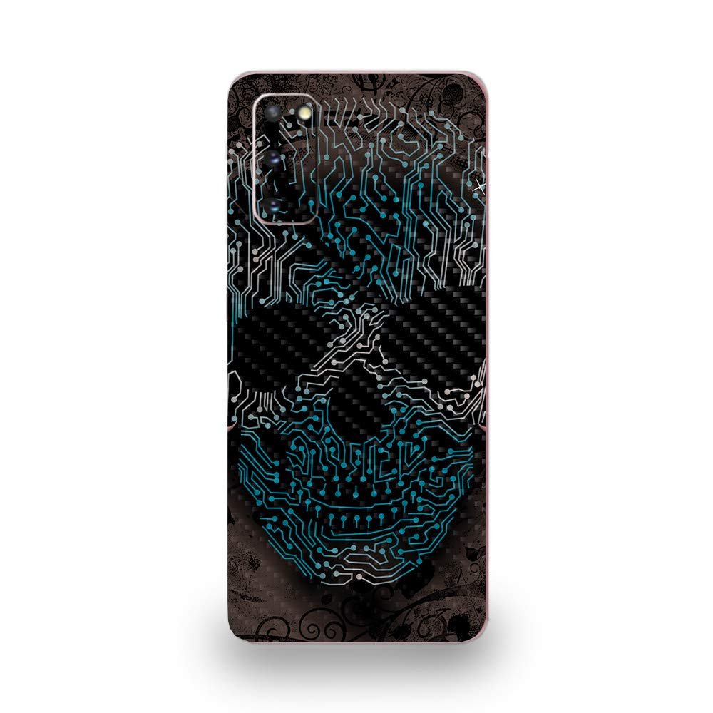 MIGHTY SKINS MightySkins Carbon Fiber Skin for Samsung Galaxy S20 - Cyber Pirate | Protective, Durable Textured Carbon Fiber Finish | Easy to Apply, Remove, and Change Styles | Made in The USA
