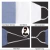 Allsense 100% Cotton Reusable Face Mask, Blue, 1 Pack view 4