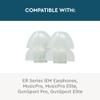 Etymotic Dual Flange Silicone Eartips, Clear - 6 Pack - Large Fit view 4