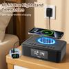 Kaito KA718 Voyager Home Bedside Alarm Clock Radio with Bluetooth Speaker & Wireless Mobile Charger, Black view 2