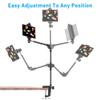 KDD Webcam Stand Camera Mount with Phone Holder, 22 Inch Foldable Flexible Gooseneck Cell Phone Clamp & Table Projector Mount, for Logitech C922 C930e C920S C920 C960 Brio 4K, Gopro Hero 8 7 6 5 view 4