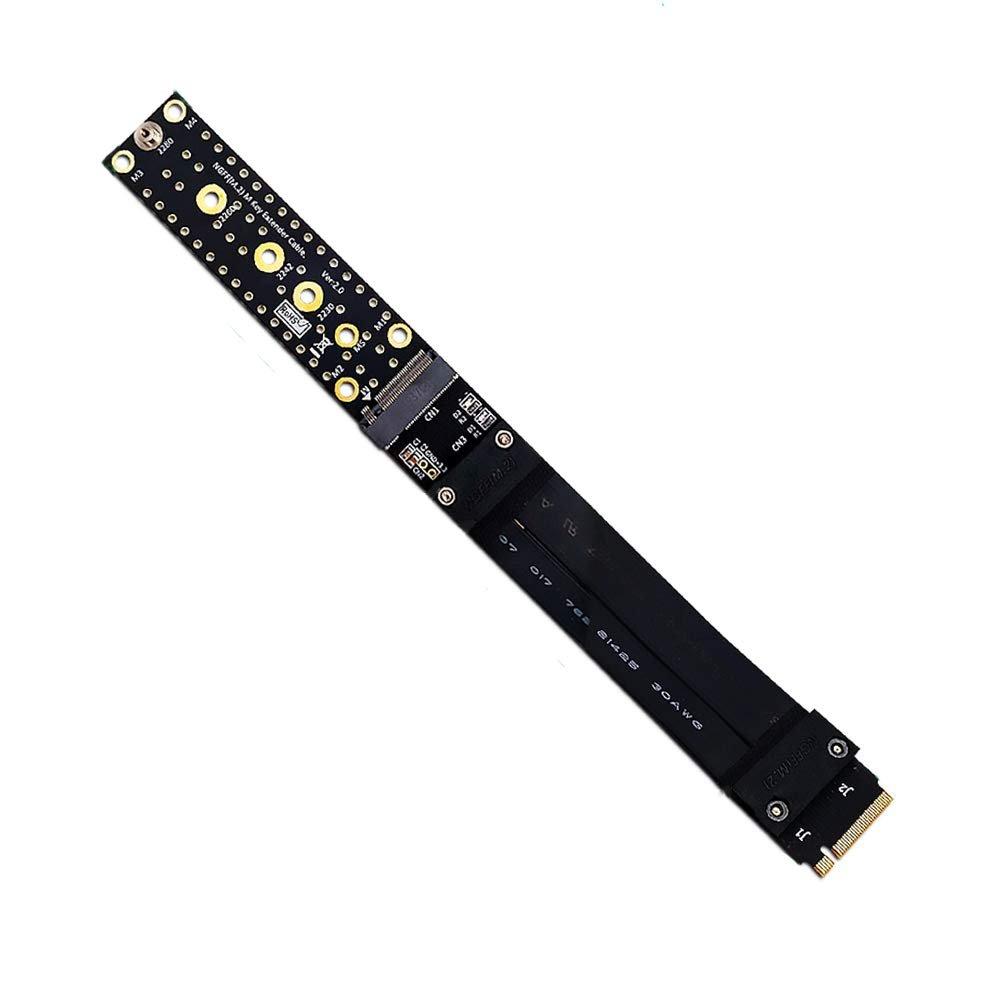 HLT M.2 (NGFF) Key M NVMe SSD Extension Cable Extender PCIe3.0 x4 Full Speed