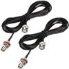 Fielect RG316 Brass Plastic and Metal Antenna Extension Coax Cable Black High Frequency Resistance 50 Ohm 1Pcs 1.83m BNC Male Right Angle to SMA Male Right Angle view 1