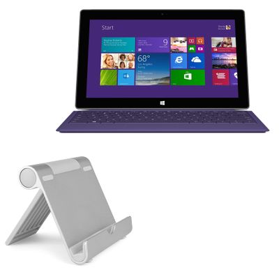 BoxWave Stand and Mount Compatible with Microsoft Surface 2 - VersaView Aluminum Stand, Portable, Multi Angle Viewing Sturdy
