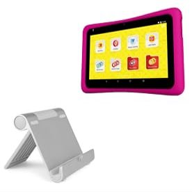 BoxWave Stand and Mount Compatible with Nabi Barbie Tablet - VersaView Aluminum Stand, Portable, Multi Angle Viewing Sturdy