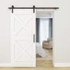 National Hardware N700-004 Interior Sliding Barn Door Hardware Two Piece Classic Kit, 96 in, Matte Black view 2