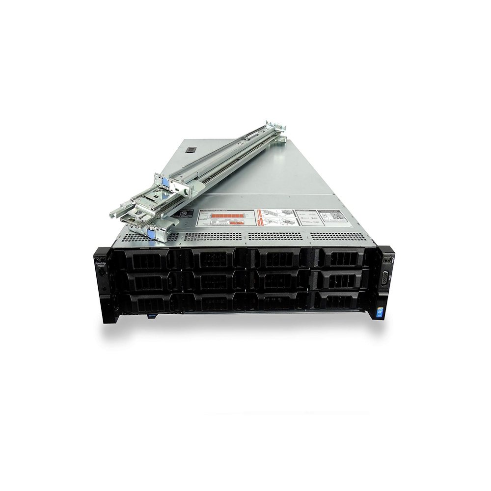 Dell PowerEdge R730xd 12-Bay LFF 2U Server with 2X Rear Flex Bays, 2X E5-2630 V4 2.2GHz 10 Core, 16GB DDR4 RAM, PERC H730, 4X 4TB 7.2K SATA 6Gbps 3.5 Drives, 2X 10GbE, Rails (Renewed)