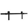 National Hardware N700-001 Builder Interior Sliding Barn Door Kit, Two-Piece, 72-Inches, Matte Black view 1