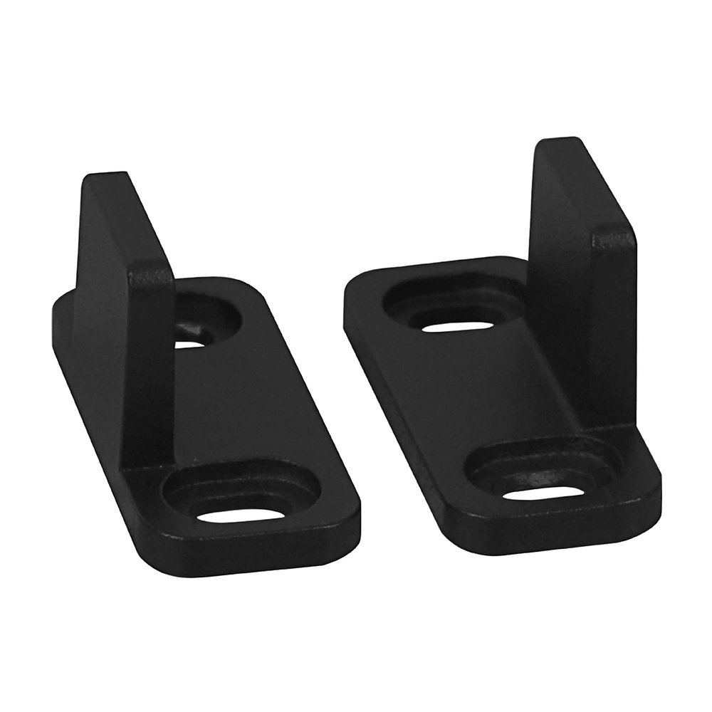 National Hardware N700-114 Interior Sliding Barn Door Hardware Double Floor Guide, 1 3/4 in, Matte Black
