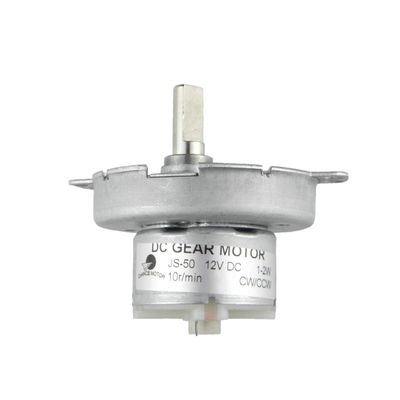 CHANCS DC 12V JS-50 10RPM D-Shaft CW/CCW Gear Synchro Motor Slow Speed Motor Electric Gear Box