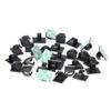 30Pcs Self Adhesive Cable Clips, Plastic Wire Clips Wire Clamps for Electric Wires (Black) view 1