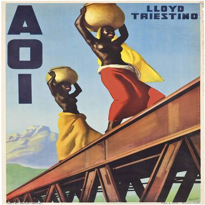 Africa Lloyd Triestino Poster Reproduction / Format 50 x 70 cm Paper 300 g Digital HD Possible to Visit Us (Shop: Display.FR)