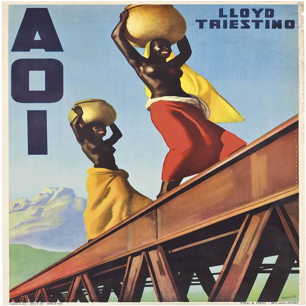 Africa Lloyd Triestino Poster Reproduction / Format 50 x 70 cm Paper 300 g Digital HD Possible to Visit Us (Shop: Display.FR)