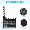 KISEER 12"x11" Movie Film Clap Board Wooden Movie Clapboard Film Clapper Board (Black) view 2