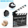 KISEER 12"x11" Movie Film Clap Board Wooden Movie Clapboard Film Clapper Board (Black) view 3