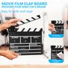 KISEER 12"x11" Movie Film Clap Board Wooden Movie Clapboard Film Clapper Board (Black) view 4