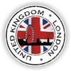 1x UK London Round Vinyl Waterproof Sticker - 5cm / 2inches view 1