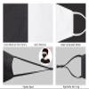 Allsense 100% Cotton Reusable Face Mask, Charcoal, 1 Pack view 4
