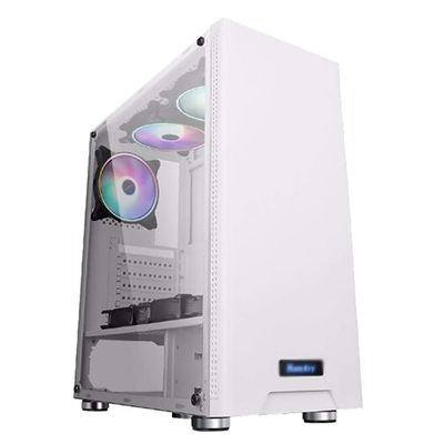 HDYD White Gaming Case,Mid-Tower PC Gaming Case ATX/M-ATX/ITX - Front I/O USB 3.0 Port - Acrylic Side Panel - 7 Fan Position - Water-Cooling Ready