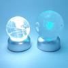 USB LED Light Base Round Crystal Display Stand for Glasses Figurines view 4