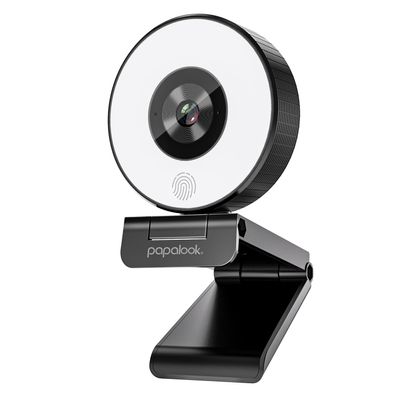 papalook 2K Webcam with Light and Privacy Cover, PA552 Full HD Streaming Web Camera with Dual Microphones, Plug and Play USB Computer Webcam for PC Laptop Desktop, Mac Zoom Skype Teams