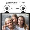 papalook 2K Webcam with Light and Privacy Cover, PA552 Full HD Streaming Web Camera with Dual Microphones, Plug and Play USB Computer Webcam for PC Laptop Desktop, Mac Zoom Skype Teams view 3