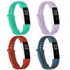 Fcloud 4Pcs Sport Watch Bands Compatible with Fitbit Alta/Fitbit Alta HR Soft Water Proof Fitness Straps for Women MenTeal,Lilac,Red,Slate Small view 1