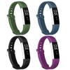 Fcloud 4Pcs Sport Watch Bands Compatible with Fitbit Alta/Fitbit Alta HR Soft Water Proof Fitness Straps for Women MenDark Green,Slate,Black,Purple Small view 1