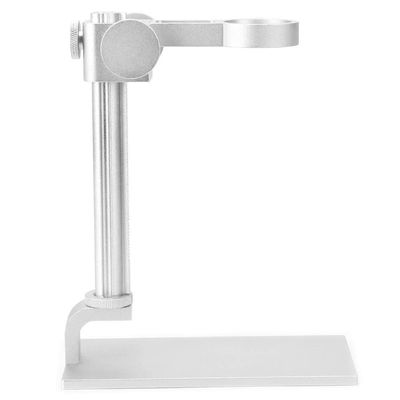 Thincol Aluminum Alloy Universal Adjustable Base Stand Holder Desktop Support Bracket for 32-34mm in Diameter USB Digital Endoscope Microscope, Microscope Holder Accessory (White)