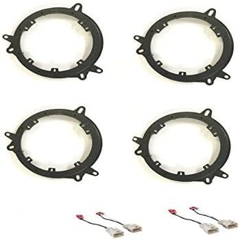 2 Pair 6", 6.5" Inch Car Stereo Speakers Adapter Mount Plates and Wire Harness Made for Some Lexus, Toyota, and Scion - Compatible Vehicles Below