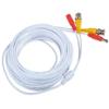 PKPOWER 100ft White BNC Video and Power Cable Wire Cord w/Connector for CCTV Security Camera view 2