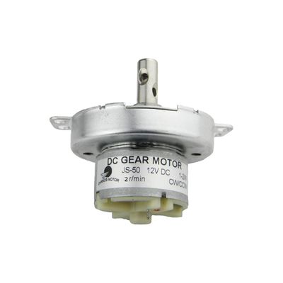CHANCS JS-50 12V DC 2RPM Slow Speed Motor CW/CCW Gear Electric Motor Brushed Mini DC Gear Motor
