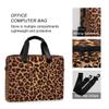 Laptop Case Animal Leopard Print Laptops Sleeve Shoulder Messenger Bag Briefcase Notebook Computer Tablet Bags with Strap Handle for Women Man Boys Girls 16 Inch view 4