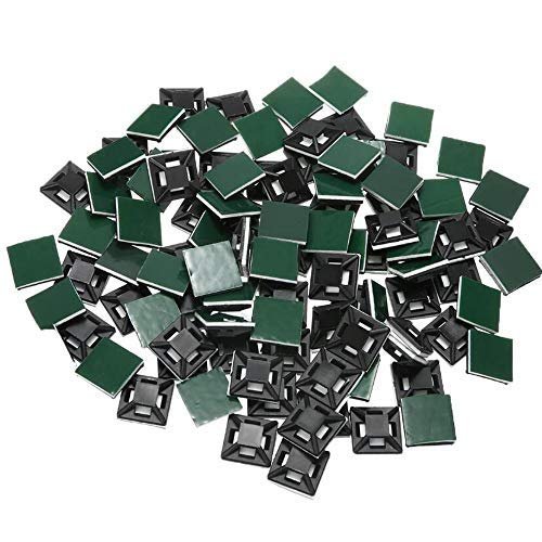 100Pcs Cable Base 12.512.5mm Self Adhesive Cable Wire Zip Tie Mounts Bases Wall Holder Fixing Seat Clamps
