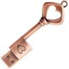 32GB USB 2.0 Flash Drive Ciway Memory Stick Retro Metal Love Heart Key Shaped Thumb Pen Drive(32GB,1pc) view 1
