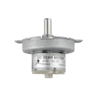 CHANCS DC 12V JS-50 30RPM D-Shaft CW/CCW Slow Speed Gear Synchro Motor Reduced DC Motor Car Moving Head Fan Motor