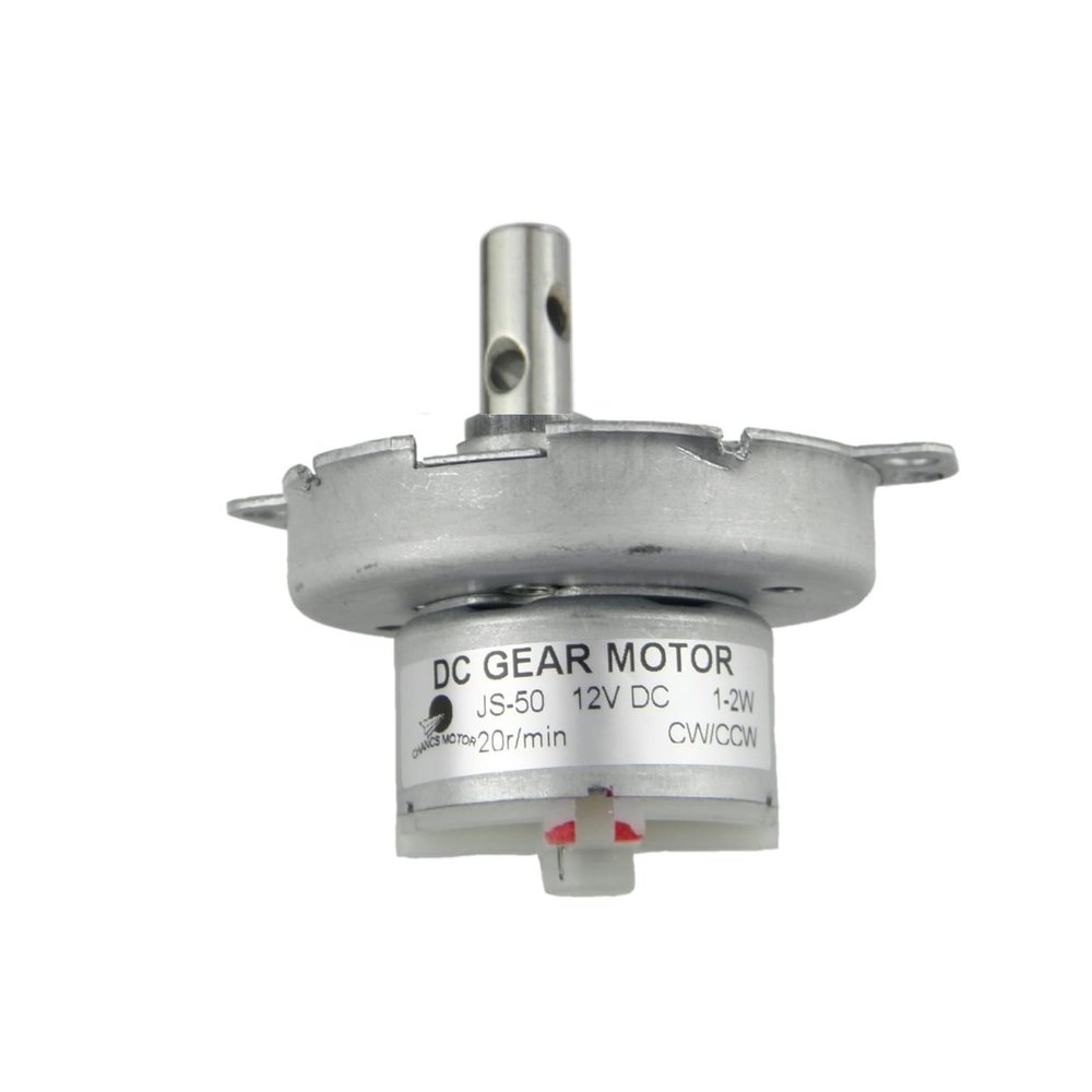 CHANCS Slow Speed Motor JS-50 12V DC 20RPM CW/CCW Brushless Mini DC Gear Motor Gear Electric Motor