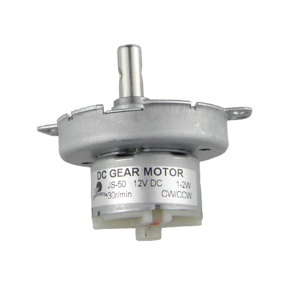 CHANCS Brushless DC Gear Motor JS-50 12V DC 30RPM CW/CCW Slow Speed Motor Gear Electric Motor for Microwave Micromotor