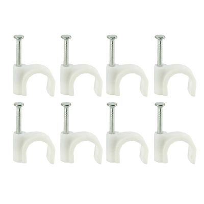 Cabilock Plastic Line Card Cable Staple Wire Anchor Heavy Duty Plastic Wire Ties Electrical Cable Staples for Cord Management