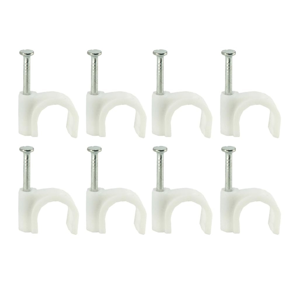 Cabilock Plastic Line Card Cable Staple Wire Anchor Heavy Duty Plastic Wire Ties Electrical Cable Staples for Cord Management