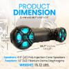 Pyle Marine ATV Bluetooth Speakers (800W) + Nilight 12" 72W LED Light Bar view 3