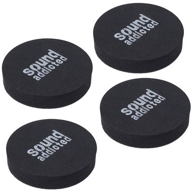 Sound Addicted Isolation Pads for Soundbar - Anti Vibrations Foam Pads Feet (4Pack) 2.5'' x 0.65'' Suitable for Most Sound bars - BarPads (Round)