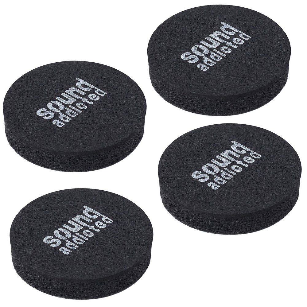 Sound Addicted Isolation Pads for Soundbar - Anti Vibrations Foam Pads Feet (4Pack) 2.5'' x 0.65'' Suitable for Most Sound bars - BarPads (Round)