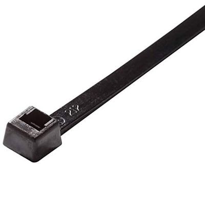 Fastening Cable Zip Tie Straps (4", 18lbs., Black, 100 Pack)