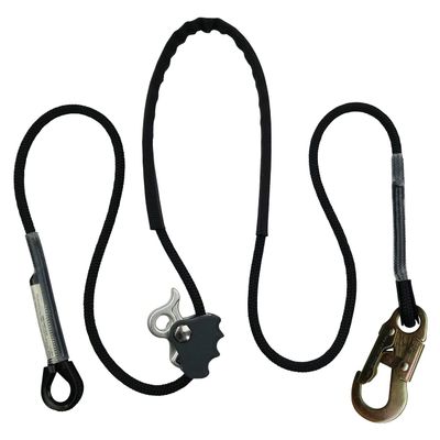 Pelican Rope Better Grab 3 Positioning Lanyard w/Steel Snap Hook - 8 feet - Durable Strength | Ideal for Tower and Pole Positioning and More